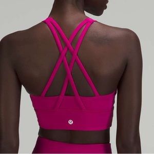 Lululemon Energy High-neck Longline Tough Bra magenta purple